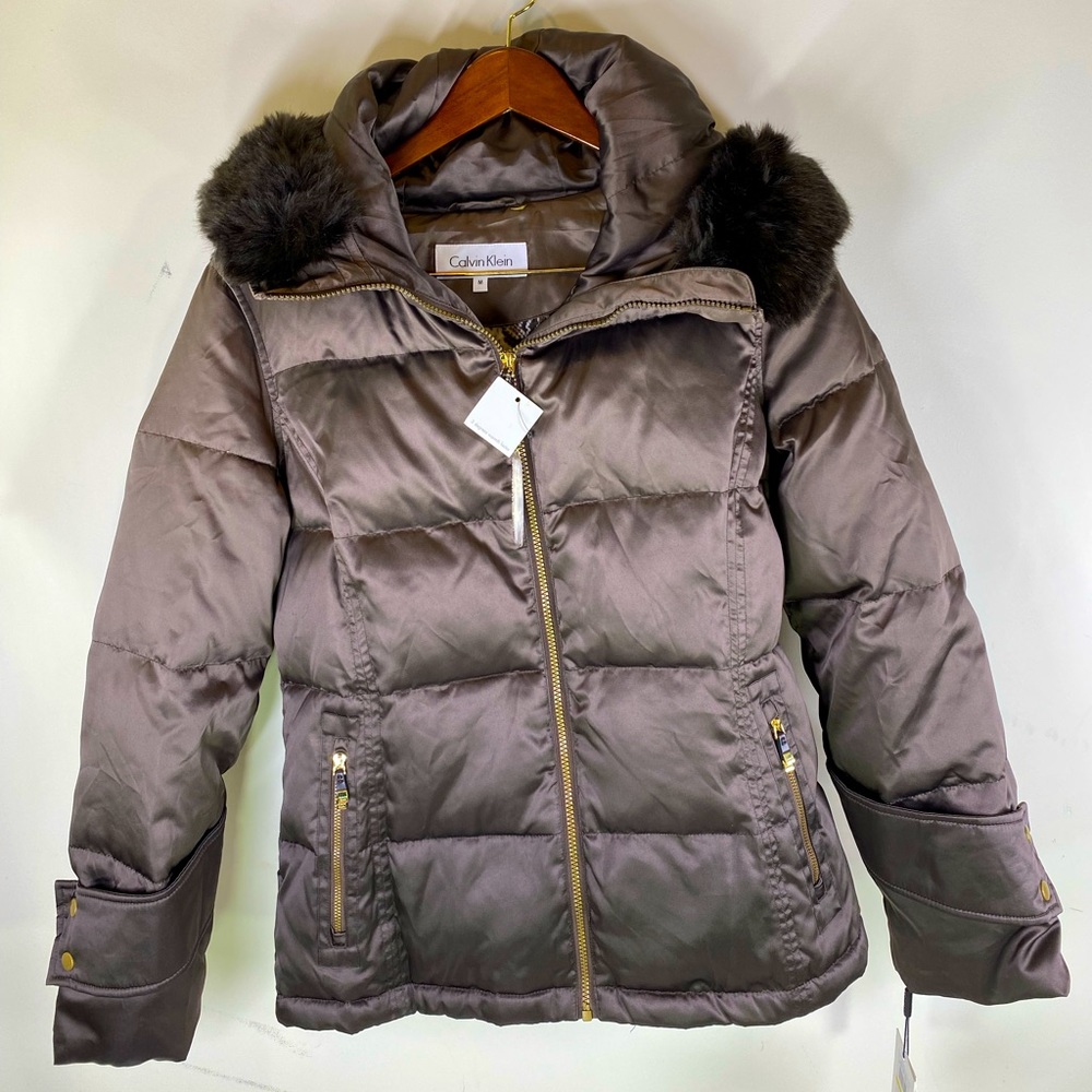 Calvin Klein Brown Down Puffer Jacket - image 1